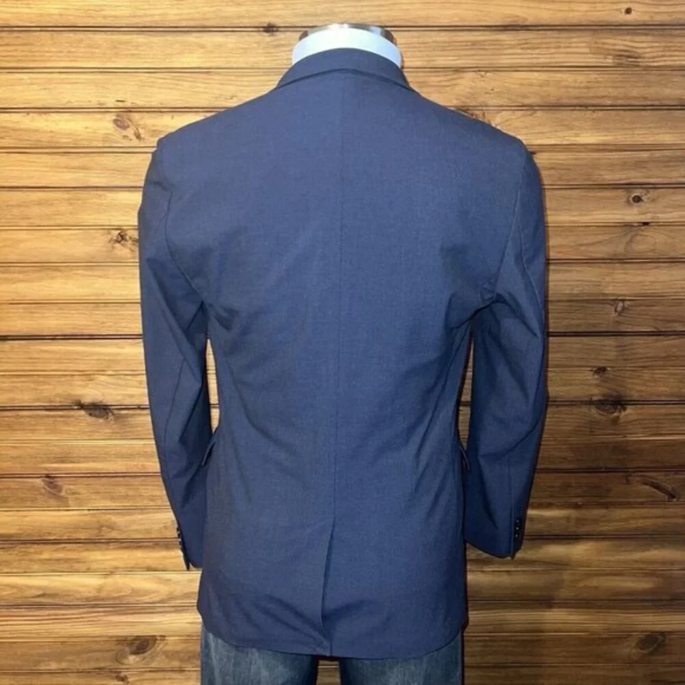 J CREW Thompson‎ Blazer Sport Coat 2 Button Casual Jacket Size 38R Navy Suit - Picture 2 of 8
